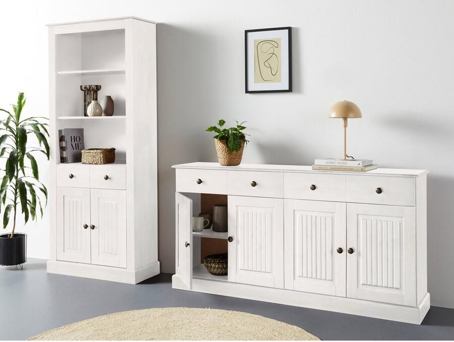 Home affaire Dressoir Liotta met 2 laden en 2 verstelbare planken massief grenen - Foto 5