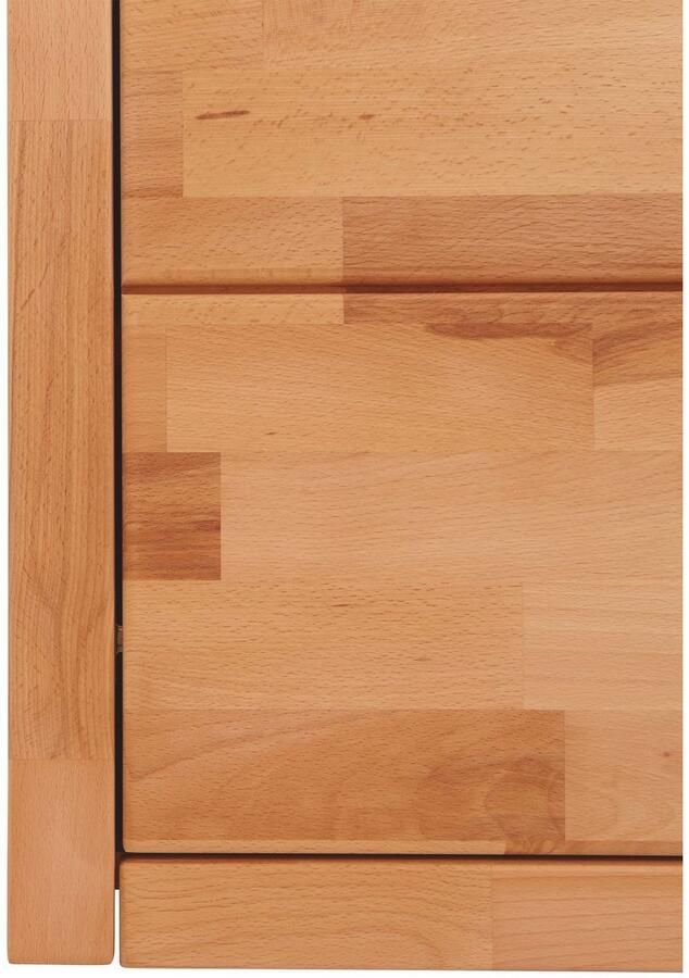 Home affaire Dressoir Logo 130cm breed 42 cm diep fronten massief hout 2 brede vakken - Foto 4