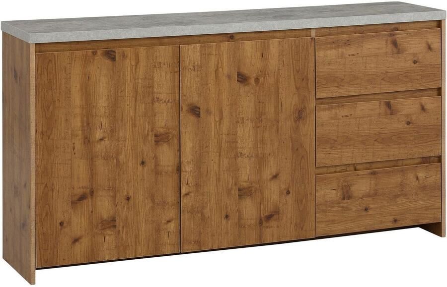 Home affaire Dressoir Maribo Commode in moderne landhuisstijl met betonnen bovenblad breedte 150 cm - Foto 3