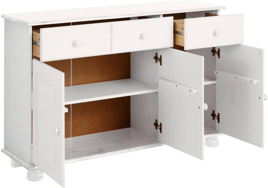 Home affaire Dressoir Mette Commode met gefreesde bolvormige voeten breedte 120 cm - Foto 4