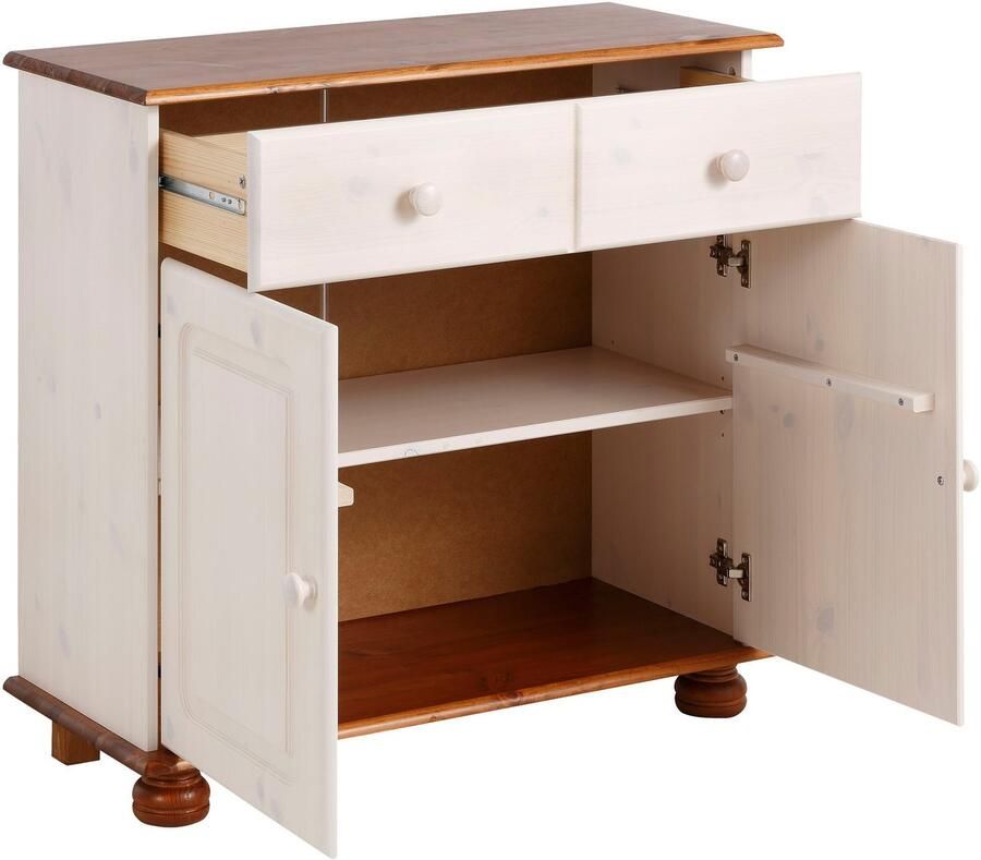 Home affaire Dressoir Mette Commode met gefreesde bolvormige voeten breedte 80 cm - Foto 4