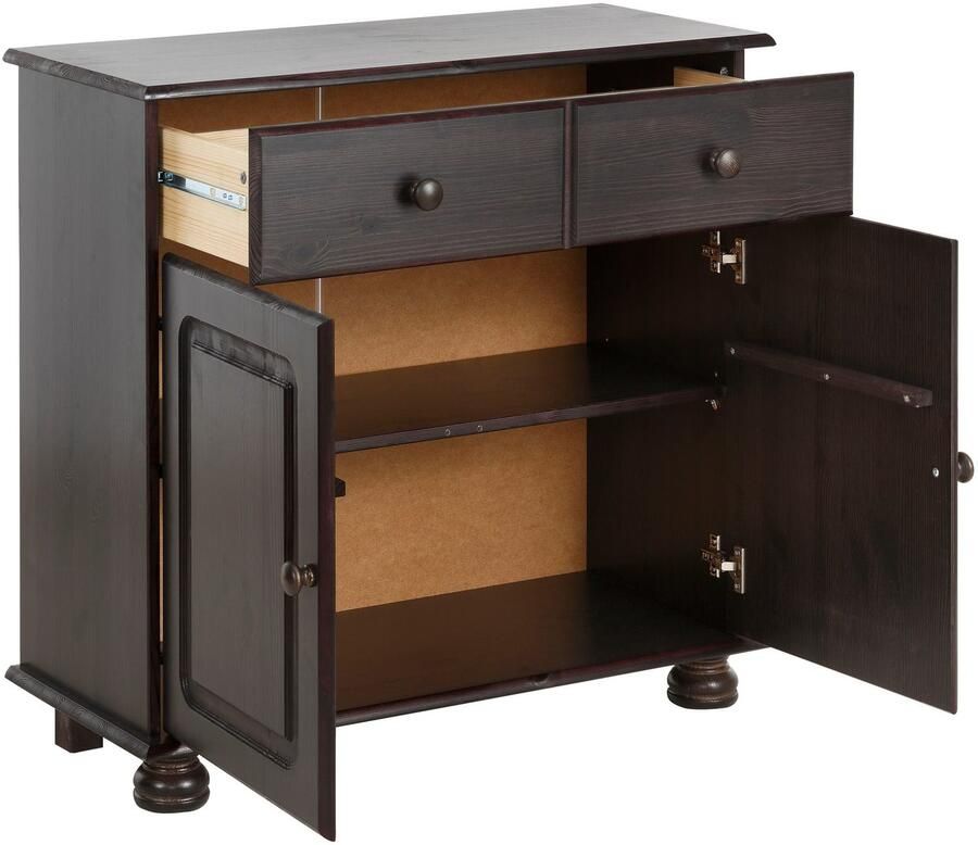 Home affaire Dressoir Mette Commode met gefreesde bolvormige voeten breedte 80 cm - Foto 4