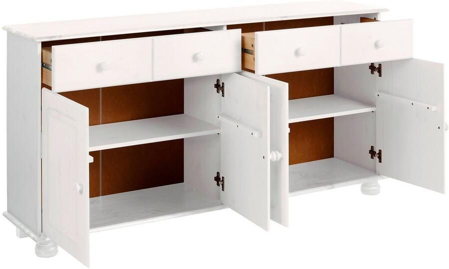 Home affaire Dressoir Mette van mooi massief grenenhout in meer kleurvarianten breedte 156 cm - Foto 7