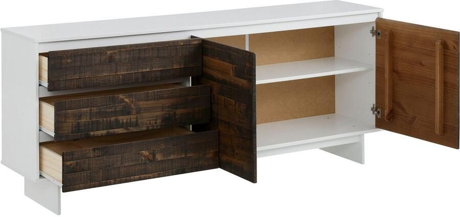 Home affaire Dressoir Morgan Kast van massief dennenhout met grepen breedte 165 cm - Foto 9