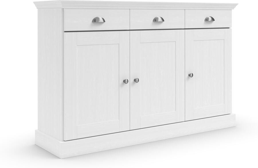 Home affaire Dressoir Motala Commode 3 lades en 2 verstelbare planken breedte 125 cm - Foto 6