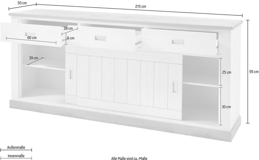 Home affaire Dressoir Orlando moderne kast commode in landelijke stijl - Foto 4