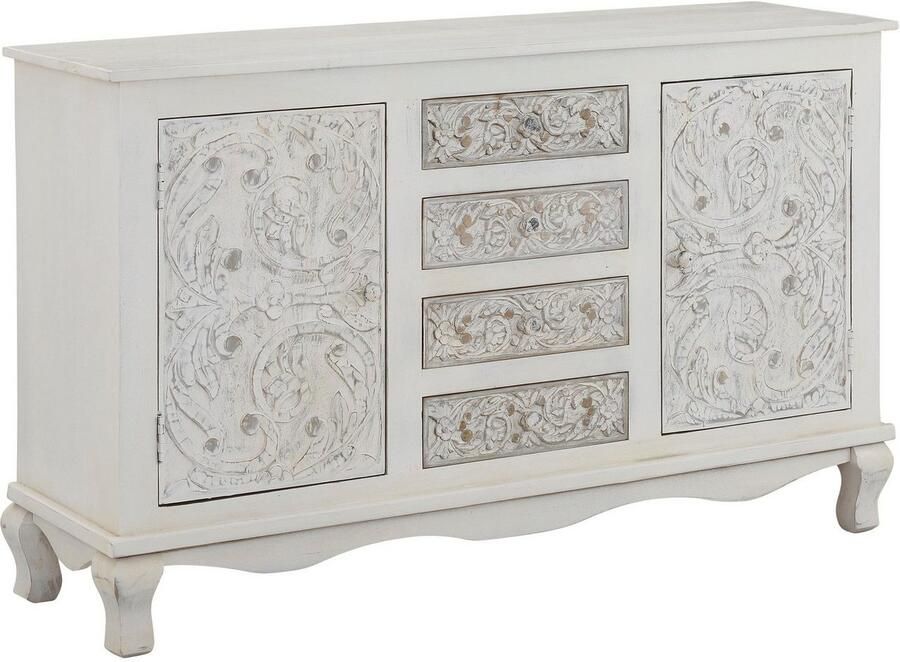 Home affaire Dressoir Rajat Kast van mangohout met deurfrontfrezingen breedte 140 cm - Foto 4