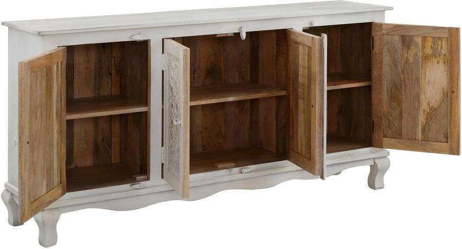 Home affaire Dressoir Rajat Kast van mangohout met frontfrezingen breedte 175 cm - Foto 7