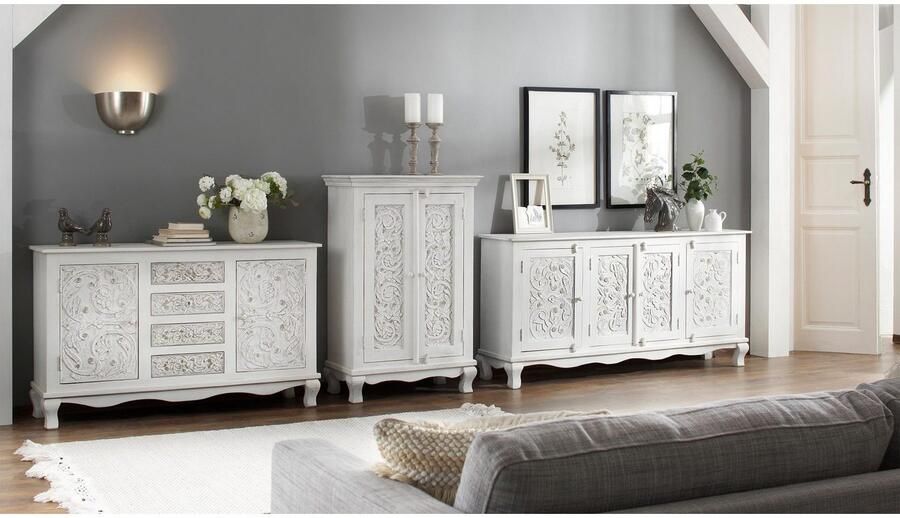 Home affaire Dressoir Rajat Kast van mangohout met frontfrezingen breedte 175 cm - Foto 7