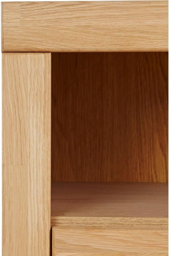 Home affaire Dressoir Ribe 130cm breed 80cm hoog 6 vakken Hout massief houtmateriaal metalen handgrepen 2 deuren 3 laden - Foto 8