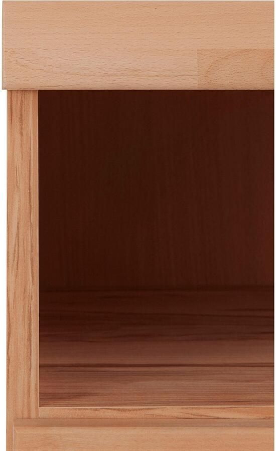 Home affaire Dressoir Ribe 130cm breed fronten massief hout 2 deuren met gehard glazen inzet - Foto 6