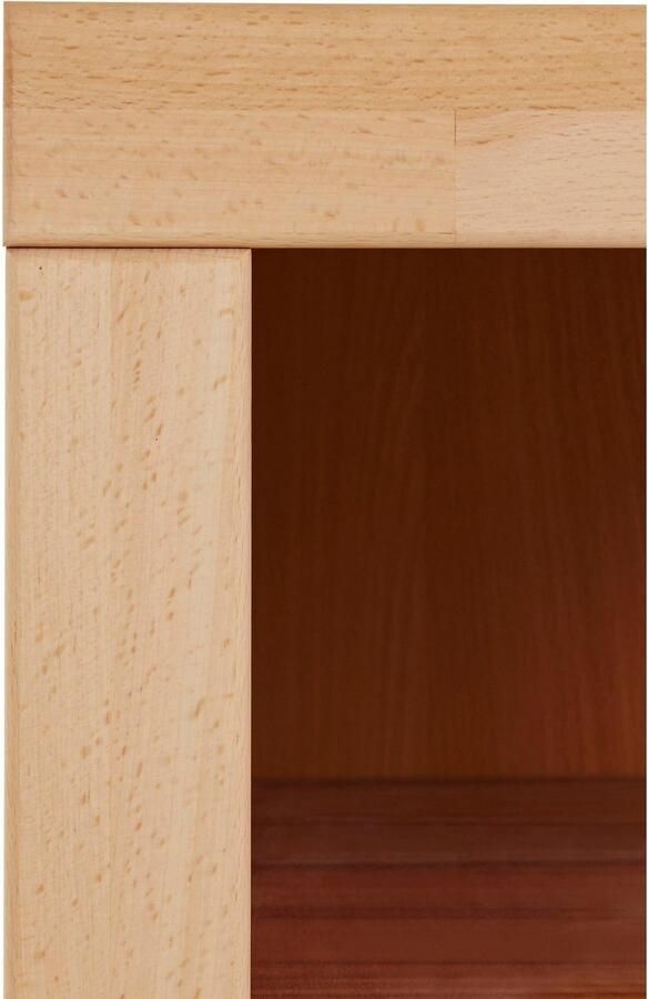 Home affaire Dressoir Ribe 130cm breed fronten massief hout 7 vakken Hout massief houtmateriaal metalen handgrepen 3 deuren - Foto 7