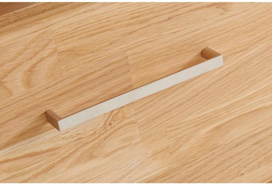 Home affaire Dressoir Ribe 180cm breed 9 vakken Hout massief houtmateriaal metalen handgrepen 2 deuren met glazen inzet