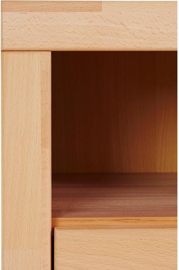 Home affaire Dressoir Ribe 180cm breed fronten massief hout 7 vakken Hout massief houtmateriaal metalen handgrepen 2 deuren 3 laden - Foto 5