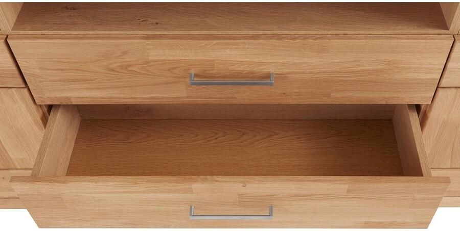 Home affaire Dressoir Ribe 180cm breed fronten massief hout 7 vakken variabele bodems - Foto 11