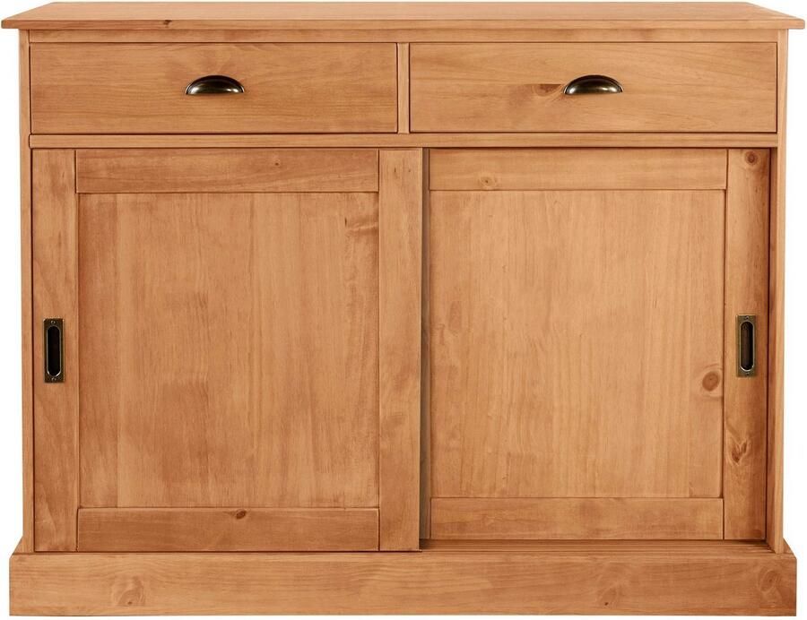 Home affaire Dressoir Schröder Commode 2 schuifdeuren 2 lades van massief dennenhout - Foto 5