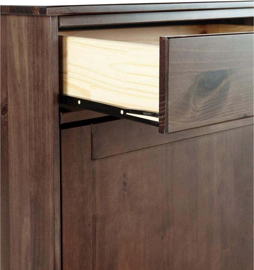 Home affaire Dressoir Schröder Commode 2 schuifdeuren 2 lades van massief dennenhout