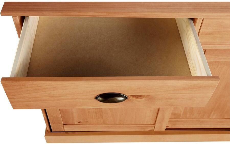 Home affaire Dressoir Schröder Commode 2 schuifdeuren 2 lades van massief dennenhout - Foto 9