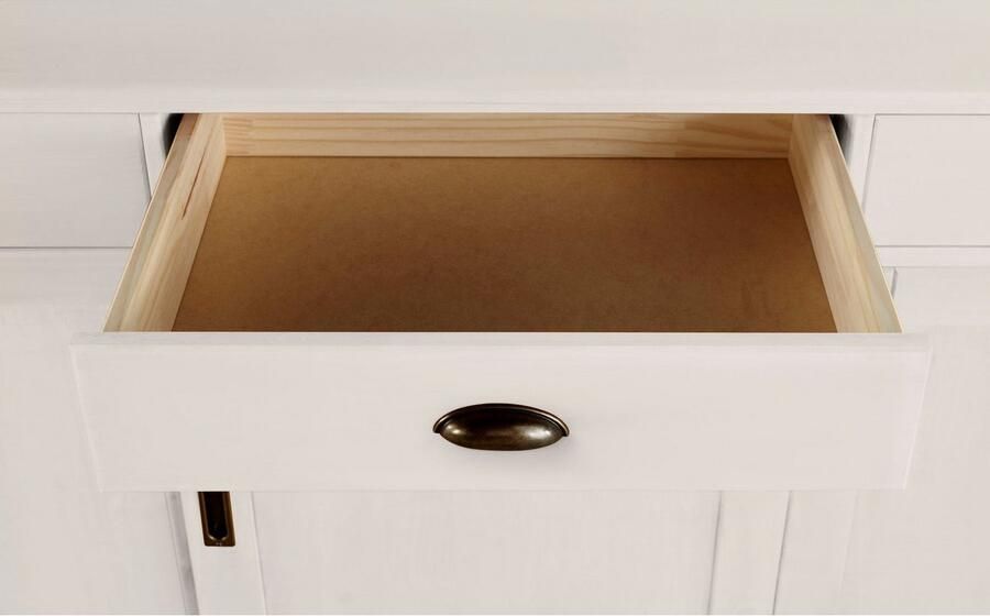 Home affaire Dressoir Schröder Commode 3 schuifdeuren 3 lades van massief dennenhout - Foto 5