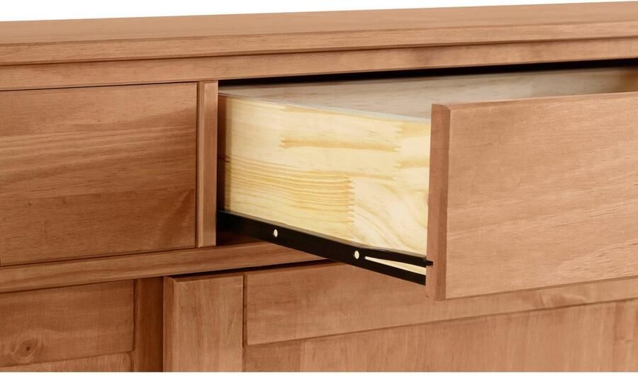 Home affaire Dressoir Schröder Commode 3 schuifdeuren 3 lades van massief dennenhout - Foto 6
