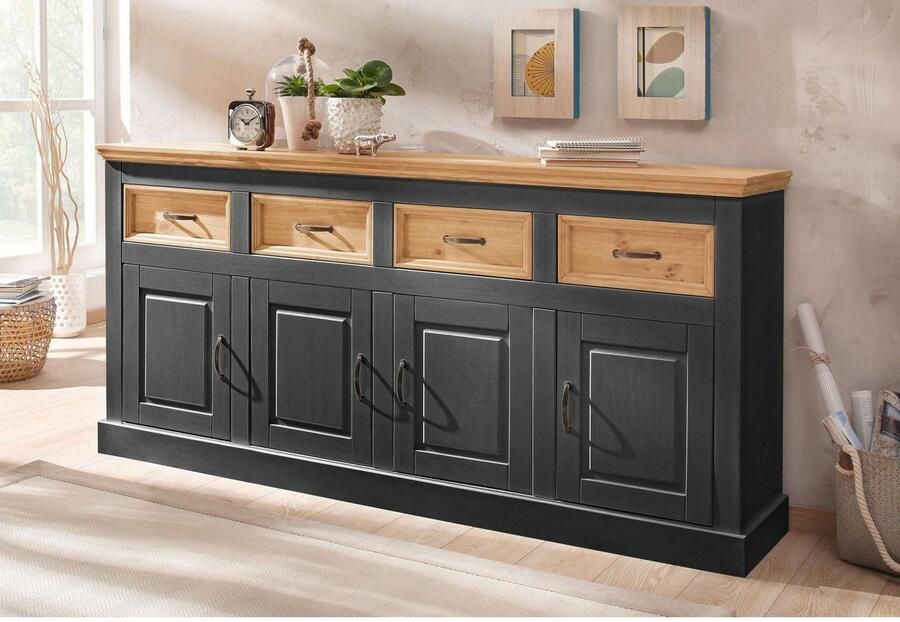 Home affaire Dressoir Selma Commode met 4 deuren en 4 lades. Breedte 192 cm - Foto 3