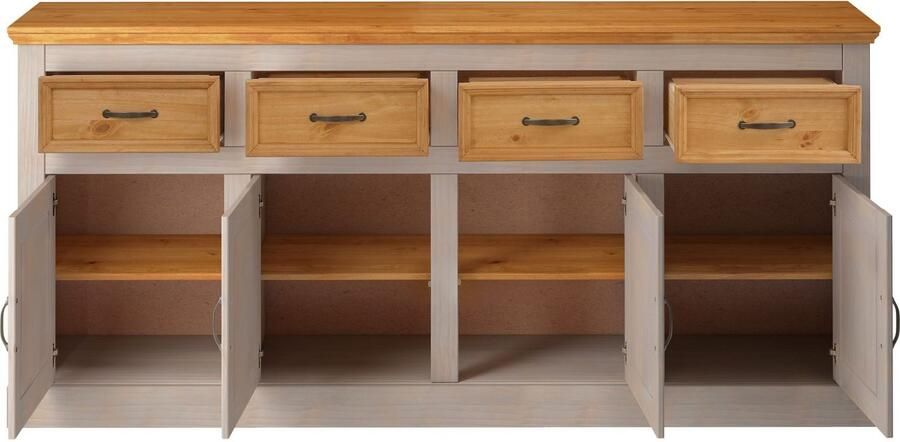 Home affaire Dressoir Selma Commode met 4 deuren en 4 lades. Breedte 192 cm - Foto 6