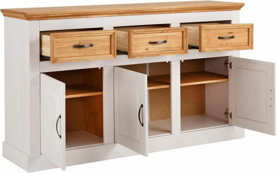 Home affaire Dressoir Selma Commode van massief grenenhout breedte 145 cm - Foto 7