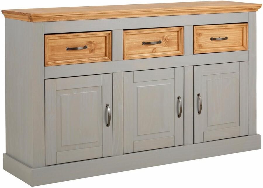 Home affaire Dressoir Selma Commode van massief grenenhout breedte 145 cm - Foto 3