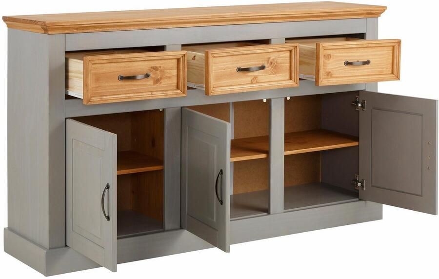 Home affaire Dressoir Selma Commode van massief grenenhout breedte 145 cm - Foto 6