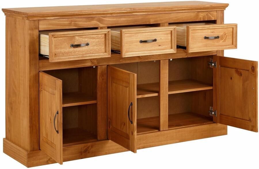 Home affaire Dressoir Selma Commode van massief grenenhout breedte 145 cm - Foto 5