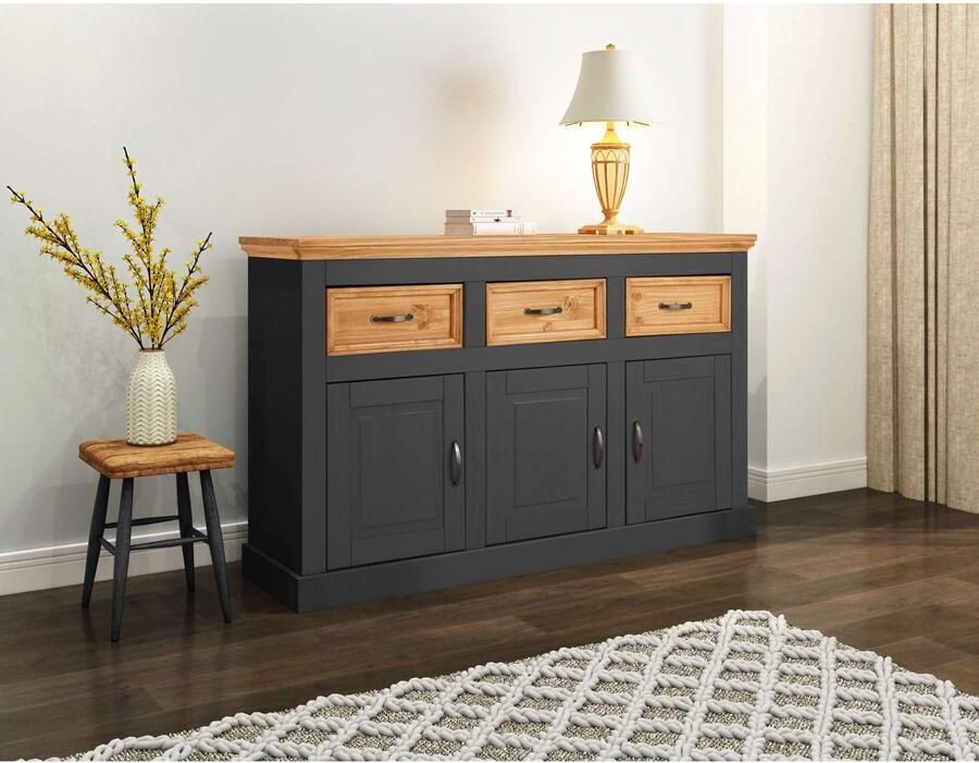 Home affaire Dressoir Selma Commode van massief grenenhout breedte 145 cm - Foto 9