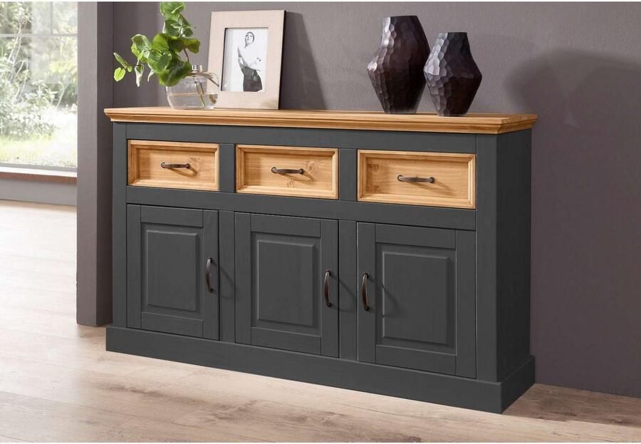 Home affaire Dressoir Selma Commode van massief grenenhout breedte 145 cm - Foto 3