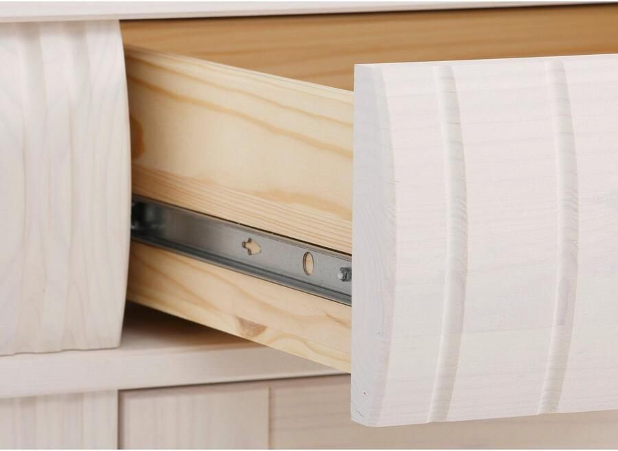 Home affaire Dressoir Teresa Commode 4-deurs breedte 152 cm van massief dennenhout FSC - Foto 3