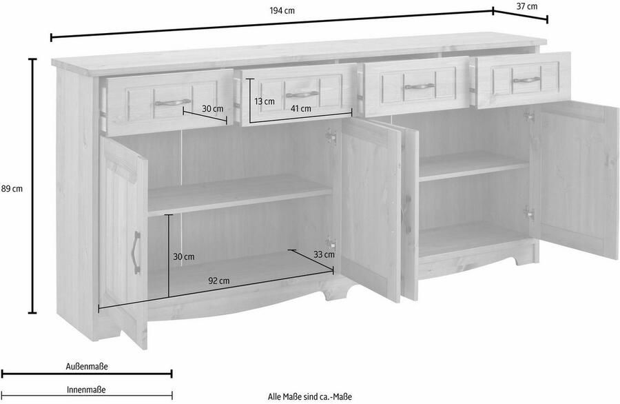 Home affaire Dressoir Trinidad Commode breedte 194 cm - Foto 4