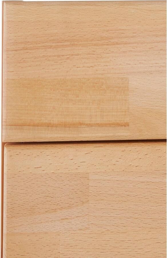 Home affaire Dressoir Vetro 200cm breed 40 cm diep 4 lades bovenblad van glas Kernbeukenhout massief houtmateriaal 4 deuren 4 laden greeploze fronten - Foto 5