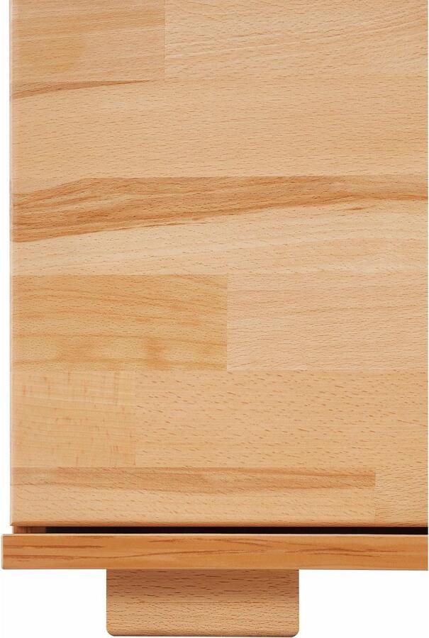 Home affaire Dressoir Vetro 200cm breed 40 cm diep 4 lades bovenblad van glas Kernbeukenhout massief houtmateriaal 4 deuren 4 laden greeploze fronten - Foto 2