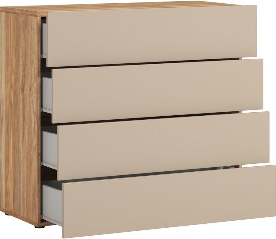 Home affaire Dressoir Wharton Breedte 100cm Ladekast Dressoir met 4 lades veel opbergruimte