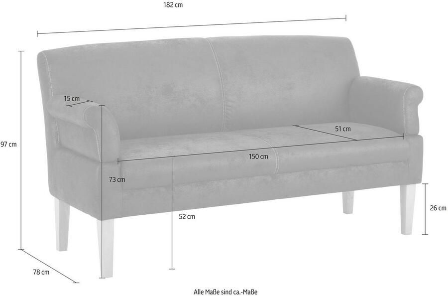 Home affaire Zitbank Malmö 3 stoelen voor eettafels - Foto 4
