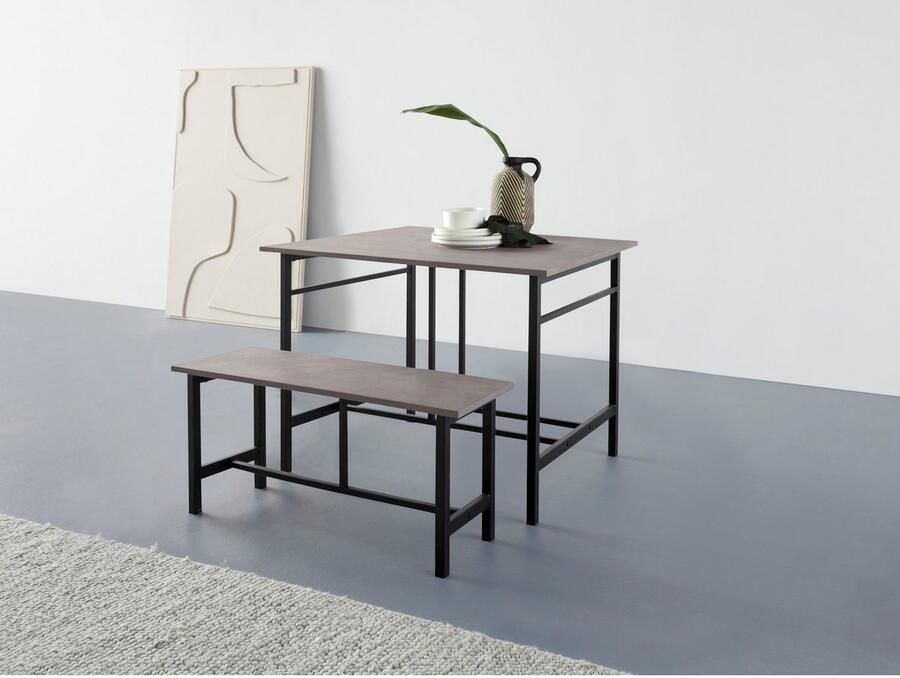 Home affaire Eetbank Sare Met echt houtfineer van eiken - Foto 4