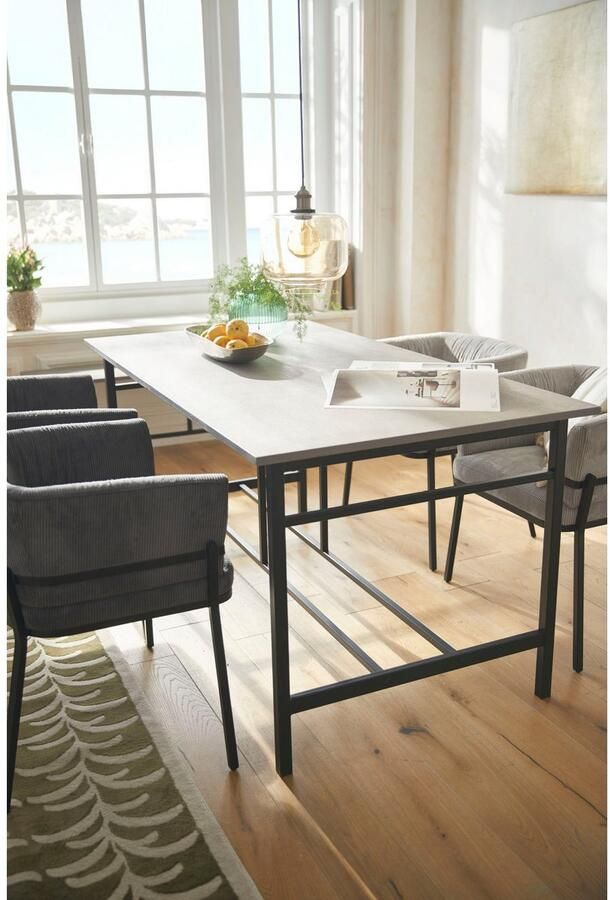 Home affaire Eetbank Sare Met echt houtfineer van eiken - Foto 6