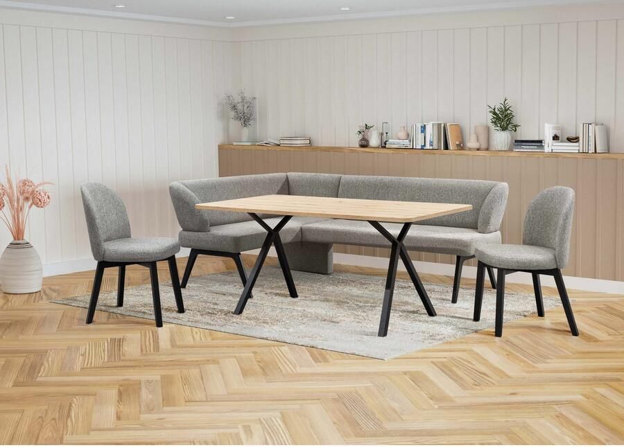 Home affaire Eethoek Aretha eetkamerset zitgroep hoekbank keukenbank Eetkamer zitgroep tafel stoelen en bank gestoffeerd Nosag-vering (4-delig) - Foto 13