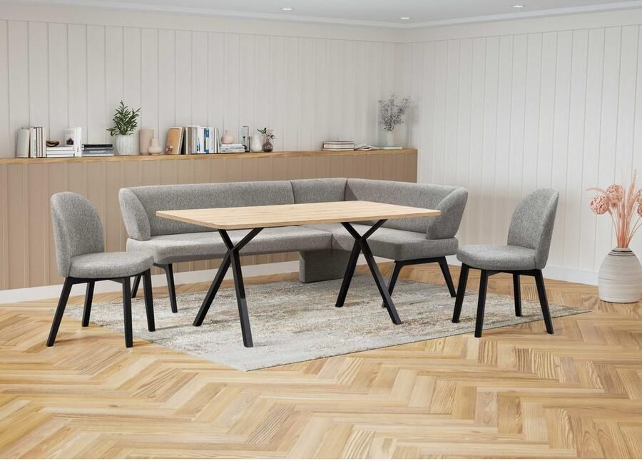 Home affaire Eethoek Aretha eetkamerset zitgroep hoekbank keukenbank Eetkamer zitgroep tafel stoelen en bank gestoffeerd Nosag-vering (4-delig) - Foto 17