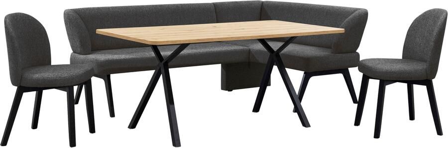 Home affaire Eethoek Aretha eetkamerset zitgroep hoekbank keukenbank Eetkamer zitgroep tafel stoelen en bank gestoffeerd Nosag-vering (4-delig) - Foto 12