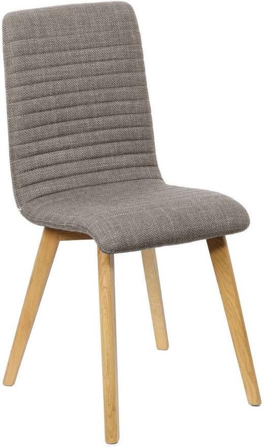 Home affaire Stoel met 4 poten Arosa eettafelstoel gestoffeerde stoel keukenstoel eetstoel 2-delige set poten van massief eiken of beuken met gestikt stof (set 2 stuks) - Foto 6