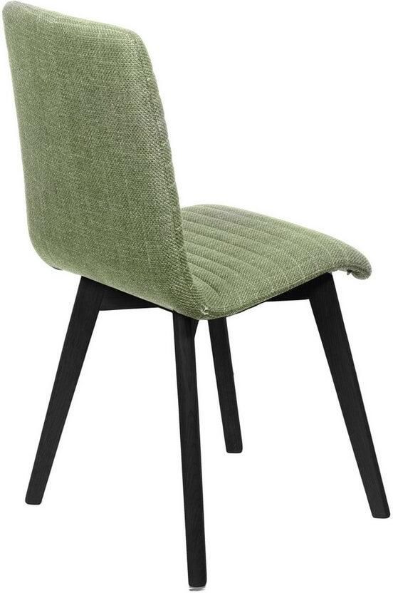 Home affaire Stoel met 4 poten Arosa eettafelstoel gestoffeerde stoel keukenstoel eetstoel 2-delige set poten van massief eiken of beuken met gestikt stof (set 2 stuks) - Foto 6