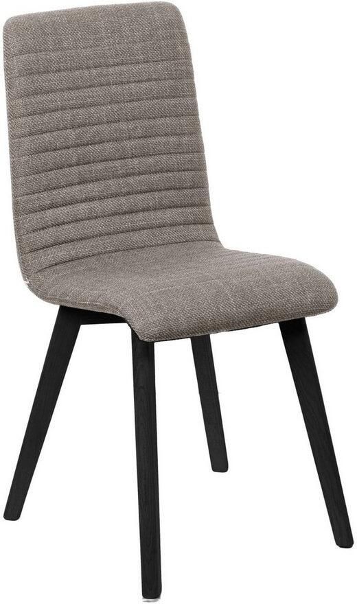 Home affaire Stoel met 4 poten Arosa eettafelstoel gestoffeerde stoel keukenstoel eetstoel 2-delige set poten van massief eiken of beuken met gestikt stof (set 2 stuks) - Foto 4