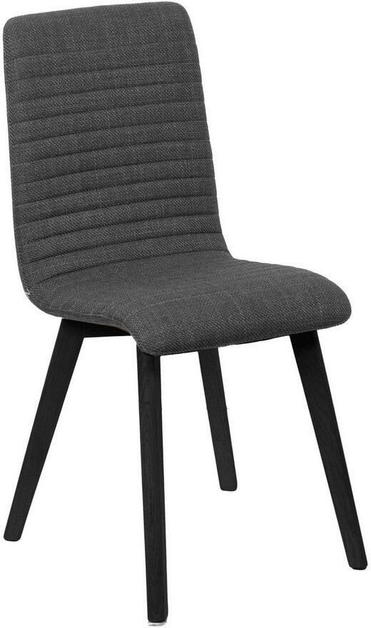 Home affaire Stoel met 4 poten Arosa eettafelstoel gestoffeerde stoel keukenstoel eetstoel 2-delige set poten van massief eiken of beuken met gestikt stof (set 2 stuks) - Foto 3