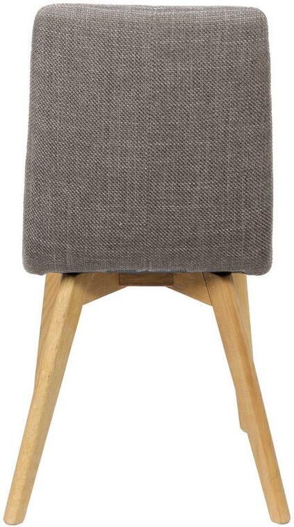 Home affaire Stoel met 4 poten Arosa eettafelstoel gestoffeerde stoel keukenstoel eetstoel 2-delige set poten van massief eiken of beuken met gestikt stof (set 2 stuks) - Foto 5