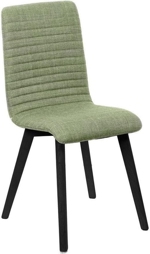 Home affaire Stoel met 4 poten Arosa eettafelstoel gestoffeerde stoel keukenstoel eetstoel 2-delige set poten van massief eiken of beuken met gestikt stof (set 2 stuks) - Foto 3