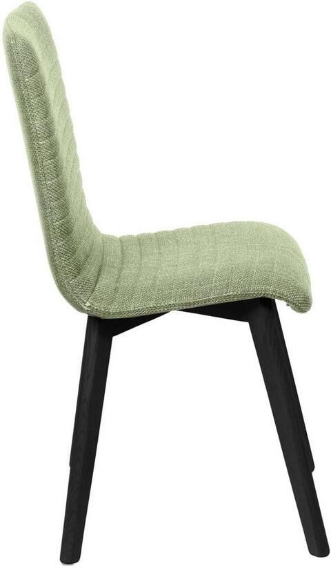 Home affaire Stoel met 4 poten Arosa eettafelstoel gestoffeerde stoel keukenstoel eetstoel 2-delige set poten van massief eiken of beuken met gestikt stof (set 2 stuks) - Foto 4